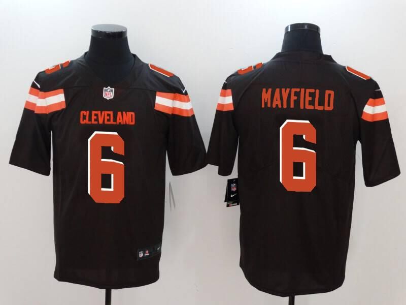 Men Cleveland Browns 6 Mayfield brown Nike Vapor Untouchable Limited NFL Jerseys